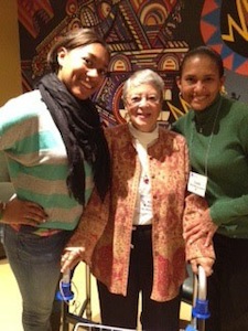 Brittany Lambert ’16 (left) and mom Carla Lambert ’88 (right) with Mary Williamson McHenry ’54
