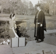 Senior hazing a freshman, 1936