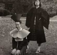 A senior hazing a freshman, 1950