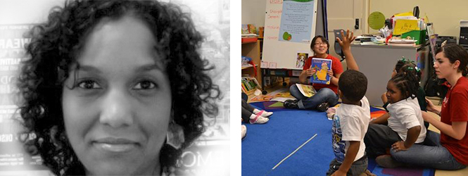 Left: Crys Latham ’00 is optimistic about the DC Promise Establishment Act, which would provide additional aid for District students. Right: Pre-schoolers take part in the DC Promise Neighborhood Initiative, a US Department of Education program aimed at increasing access to quality education.