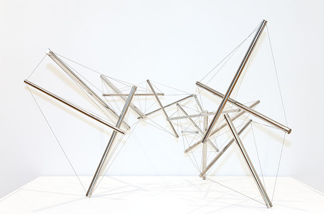 Kenneth Snelson (American, b. 1927). Wing 1, 1992. Stainless steel and wire. Gift of the artist. 2012.53