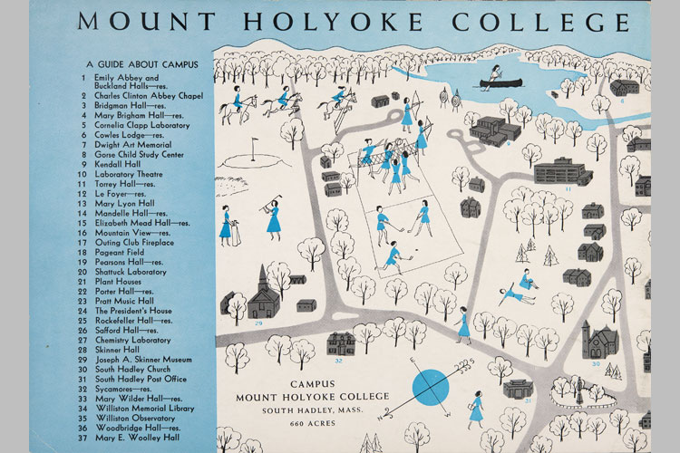 Cover of an admissions brochure from the mid-1950s