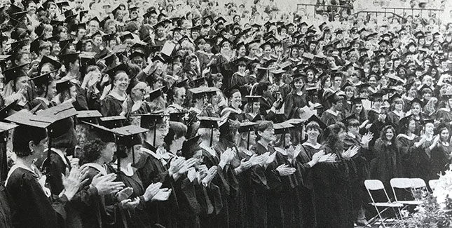 Graduates at the 1992 Commencement